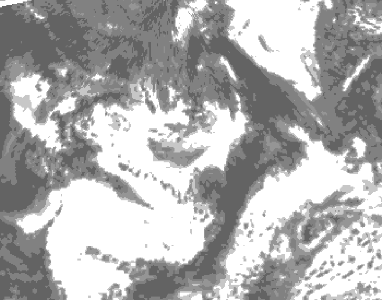 GDPS total cloud 168 hour forecast chart for Canada based on 2025/07/10 1200Z data