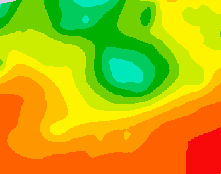 GDPS 500 millibar geopotential height 120 hour forecast chart for Canada based on 2025/07/11 1200Z data