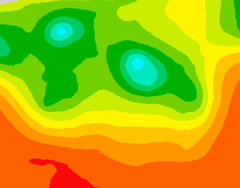 GDPS 500 millibar geopotential height 222 hour forecast chart for Canada based on 2025/07/11 1200Z data
