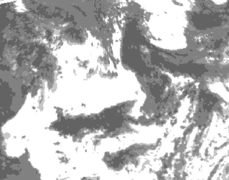 GDPS total cloud 108 hour forecast chart for Canada based on 2025/07/11 0000Z data