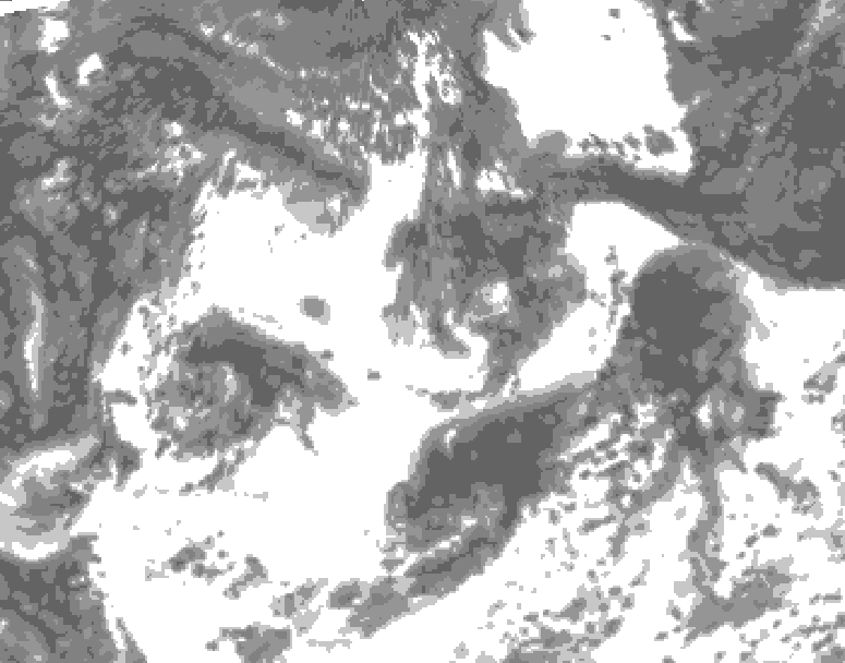 GDPS total cloud 168 hour forecast chart for Canada based on 2025/07/11 0000Z data