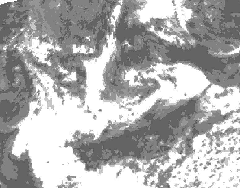 GDPS total cloud 144 hour forecast chart for Canada based on 2025/07/11 1200Z data