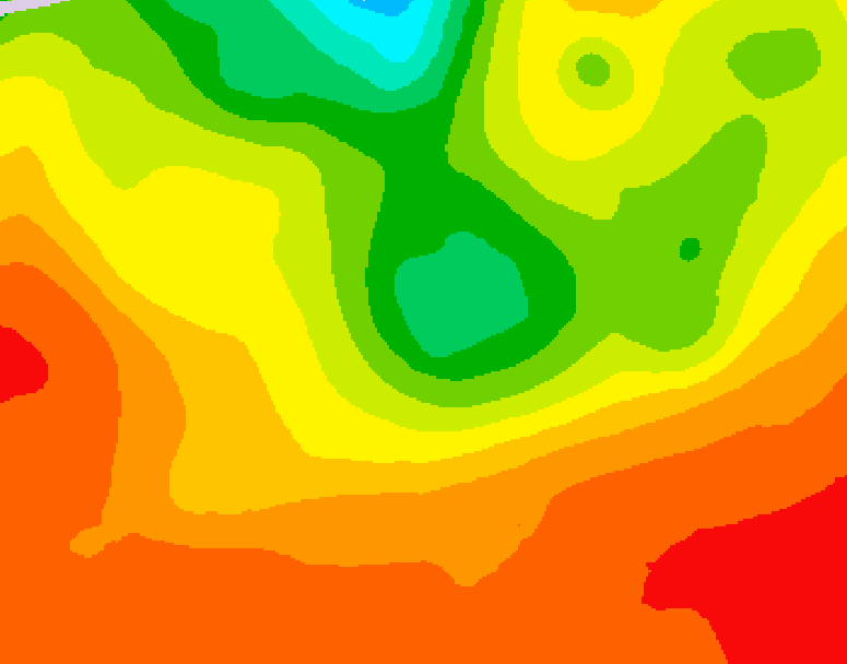 GDPS 500 millibar geopotential height 096 hour forecast chart for Canada based on 2025/07/12 0000Z data