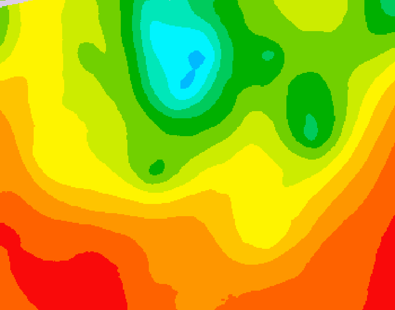 GDPS 500 millibar geopotential height 234 hour forecast chart for Canada based on 2025/07/12 0000Z data