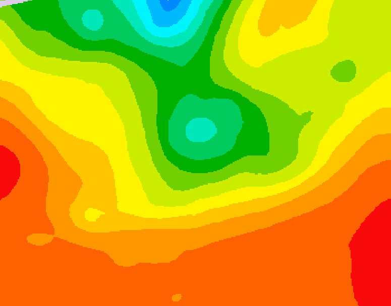 GDPS 500 millibar geopotential height 072 hour forecast chart for Canada based on 2025/07/12 1200Z data