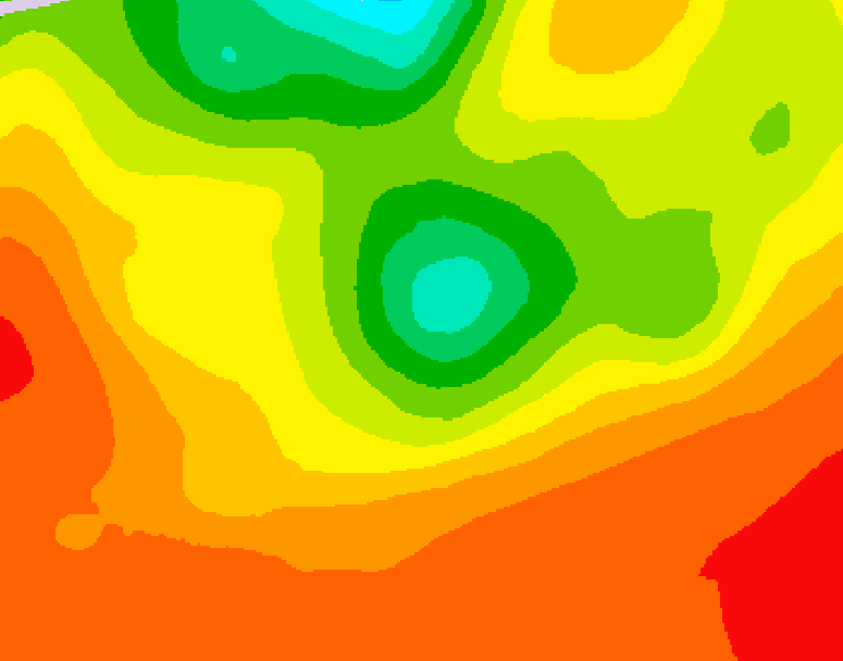 GDPS 500 millibar geopotential height 084 hour forecast chart for Canada based on 2025/07/12 1200Z data