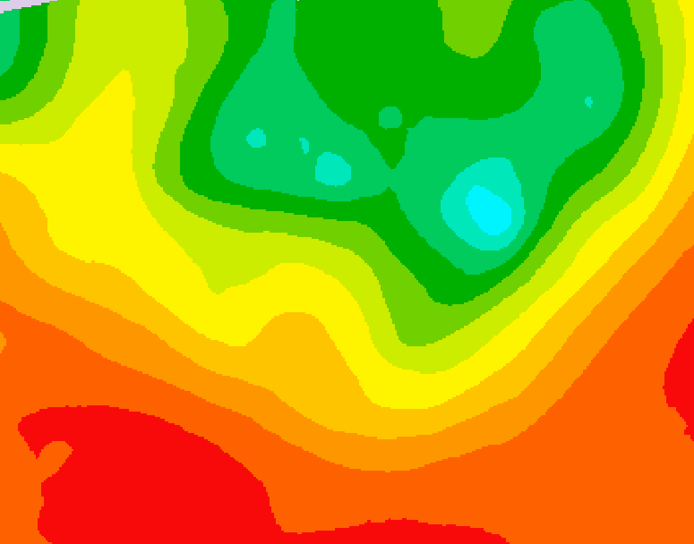 GDPS 500 millibar geopotential height 198 hour forecast chart for Canada based on 2025/07/12 1200Z data