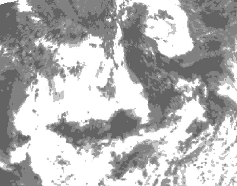 GDPS total cloud 084 hour forecast chart for Canada based on 2025/07/12 0000Z data