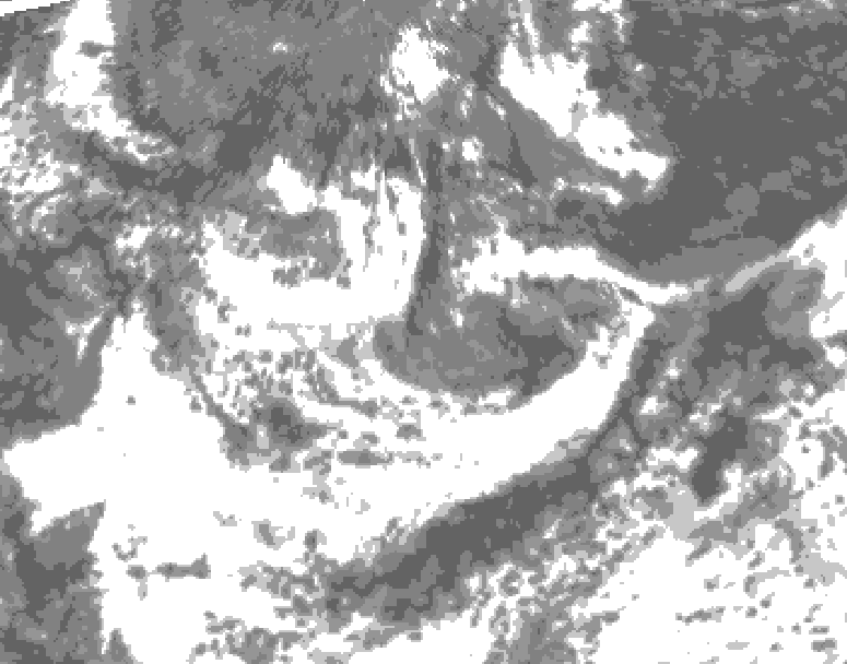 GDPS total cloud 144 hour forecast chart for Canada based on 2025/07/12 0000Z data