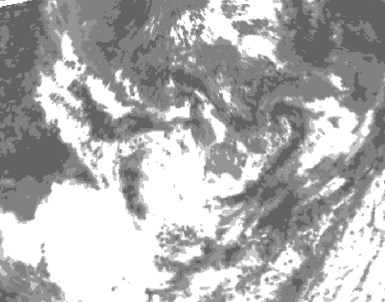 GDPS total cloud 198 hour forecast chart for Canada based on 2025/07/12 1200Z data