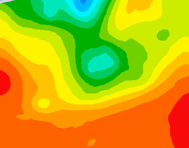 GDPS 500 millibar geopotential height 060 hour forecast chart for Canada based on 2025/07/13 0000Z data