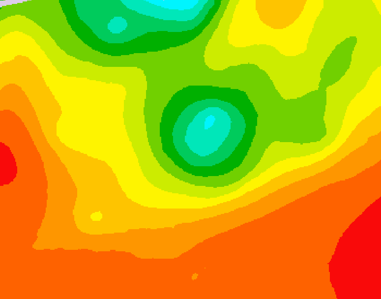 GDPS 500 millibar geopotential height 072 hour forecast chart for Canada based on 2025/07/13 0000Z data
