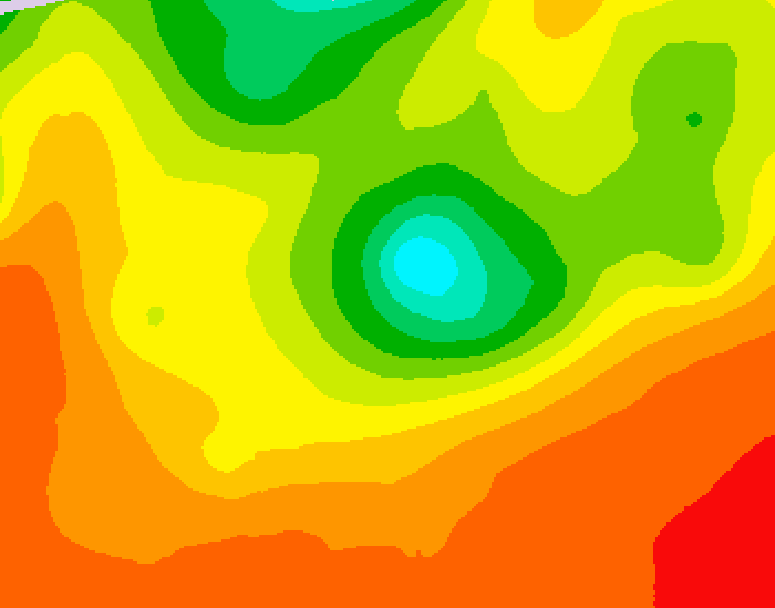 GDPS 500 millibar geopotential height 084 hour forecast chart for Canada based on 2025/07/13 0000Z data
