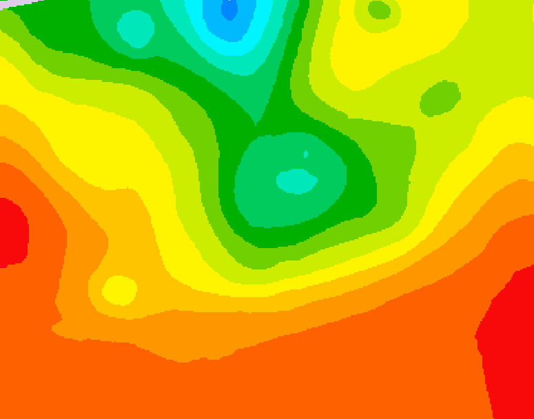 GDPS 500 millibar geopotential height 048 hour forecast chart for Canada based on 2025/07/13 1200Z data