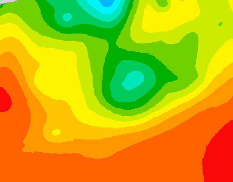 GDPS 500 millibar geopotential height 060 hour forecast chart for Canada based on 2025/07/13 1200Z data