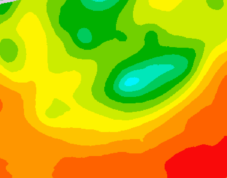 GDPS 500 millibar geopotential height 096 hour forecast chart for Canada based on 2025/07/13 1200Z data