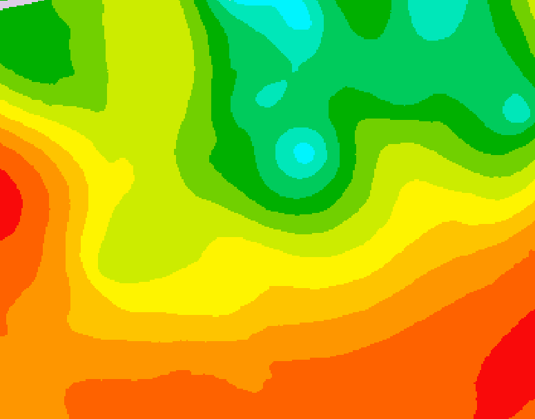 GDPS 500 millibar geopotential height 222 hour forecast chart for Canada based on 2025/07/13 1200Z data
