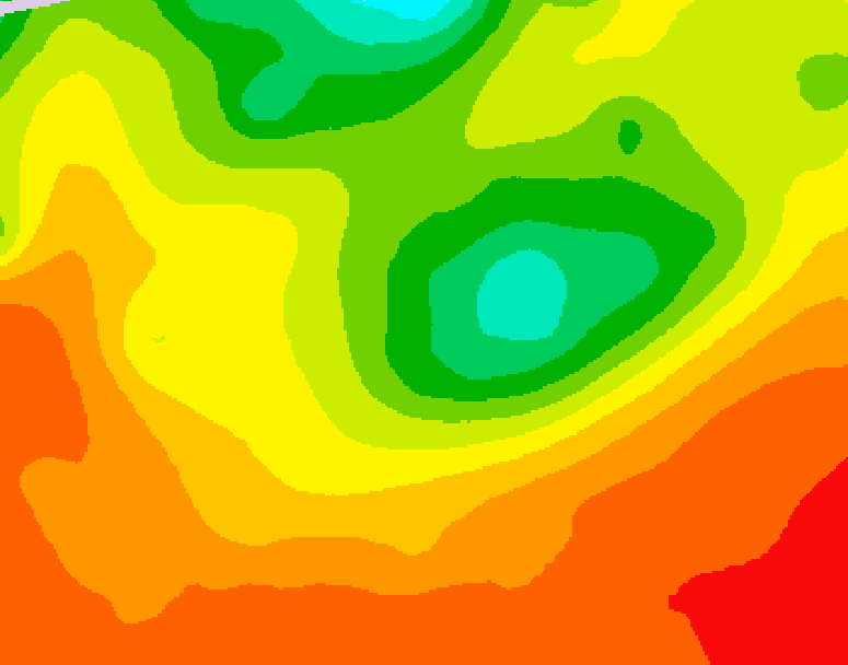 GDPS 500 millibar geopotential height 060 hour forecast chart for Canada based on 2025/07/14 0000Z data