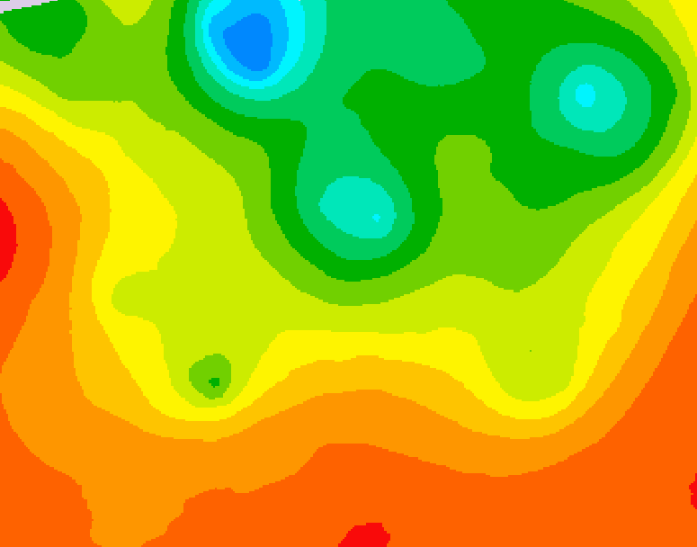 GDPS 500 millibar geopotential height 186 hour forecast chart for Canada based on 2025/07/14 0000Z data