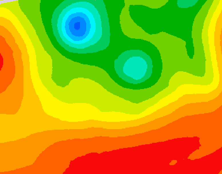 GDPS 500 millibar geopotential height 234 hour forecast chart for Canada based on 2025/07/14 0000Z data