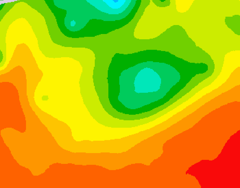 GDPS 500 millibar geopotential height 048 hour forecast chart for Canada based on 2025/07/14 1200Z data