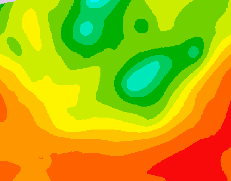 GDPS 500 millibar geopotential height 084 hour forecast chart for Canada based on 2025/07/14 1200Z data