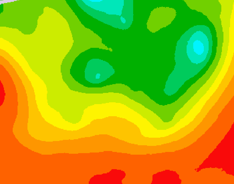 GDPS 500 millibar geopotential height 150 hour forecast chart for Canada based on 2025/07/14 1200Z data