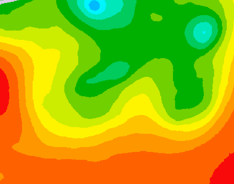 GDPS 500 millibar geopotential height 174 hour forecast chart for Canada based on 2025/07/14 1200Z data