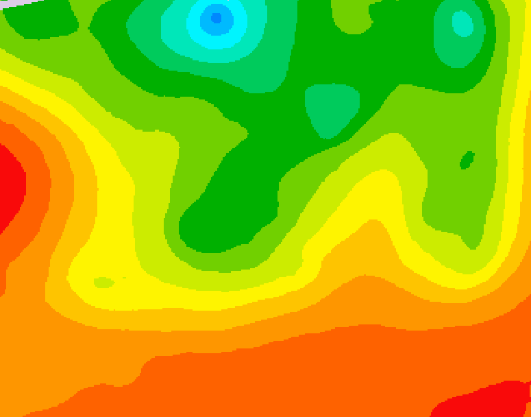 GDPS 500 millibar geopotential height 198 hour forecast chart for Canada based on 2025/07/14 1200Z data