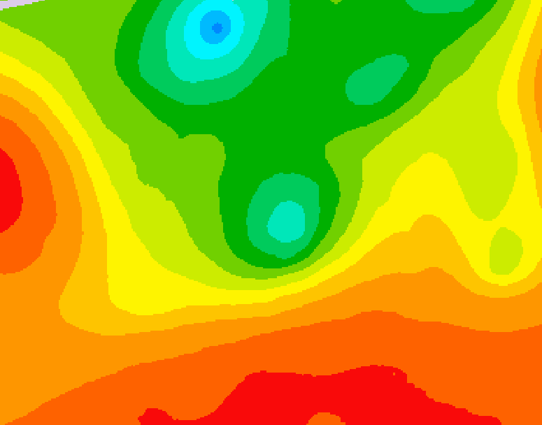 GDPS 500 millibar geopotential height 222 hour forecast chart for Canada based on 2025/07/14 1200Z data