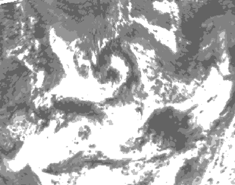 GDPS total cloud 162 hour forecast chart for Canada based on 2025/07/14 0000Z data