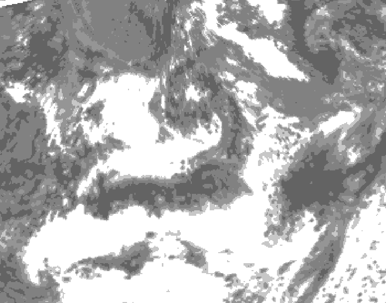 GDPS total cloud 186 hour forecast chart for Canada based on 2025/07/14 0000Z data