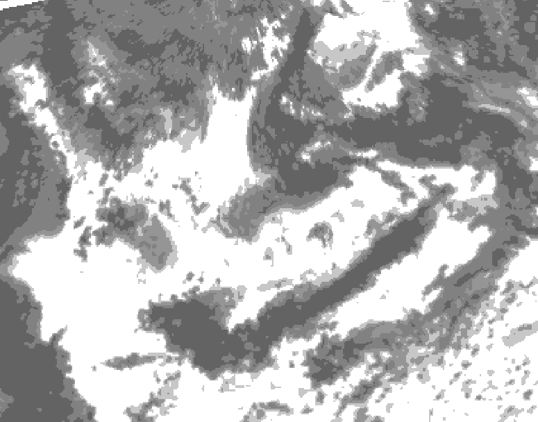 GDPS total cloud 048 hour forecast chart for Canada based on 2025/07/14 1200Z data