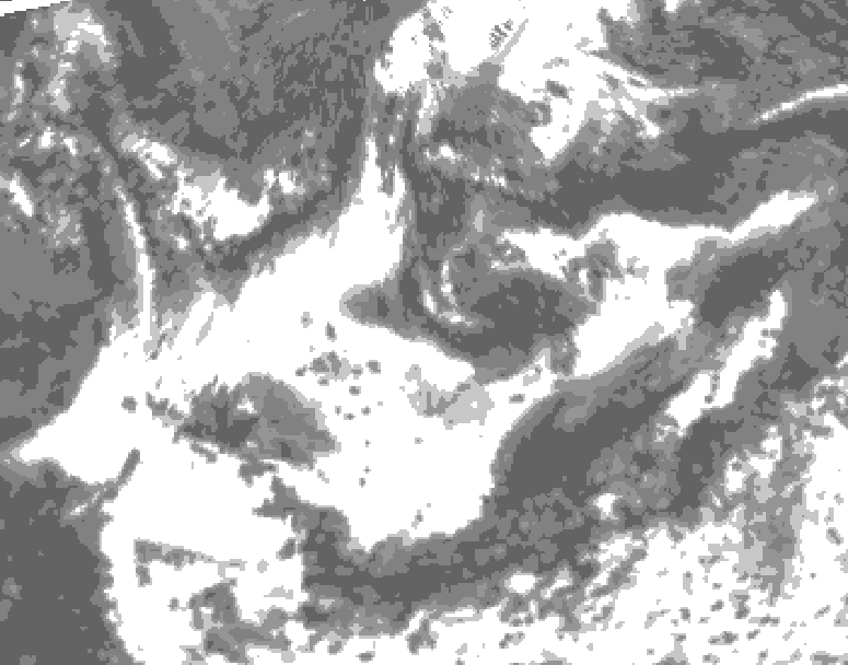 GDPS total cloud 072 hour forecast chart for Canada based on 2025/07/14 1200Z data