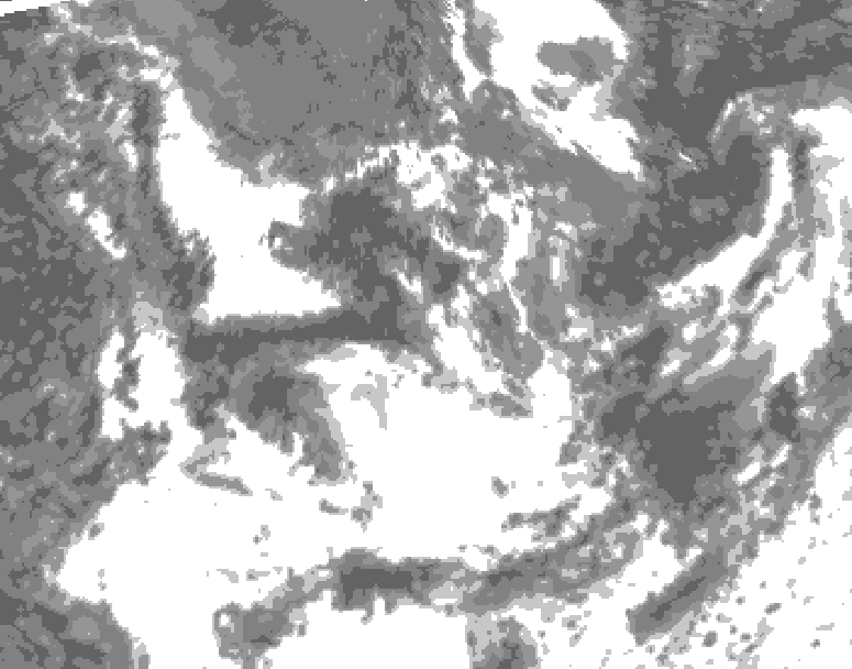 GDPS total cloud 150 hour forecast chart for Canada based on 2025/07/14 1200Z data