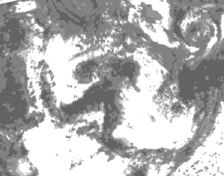GDPS total cloud 174 hour forecast chart for Canada based on 2025/07/14 1200Z data