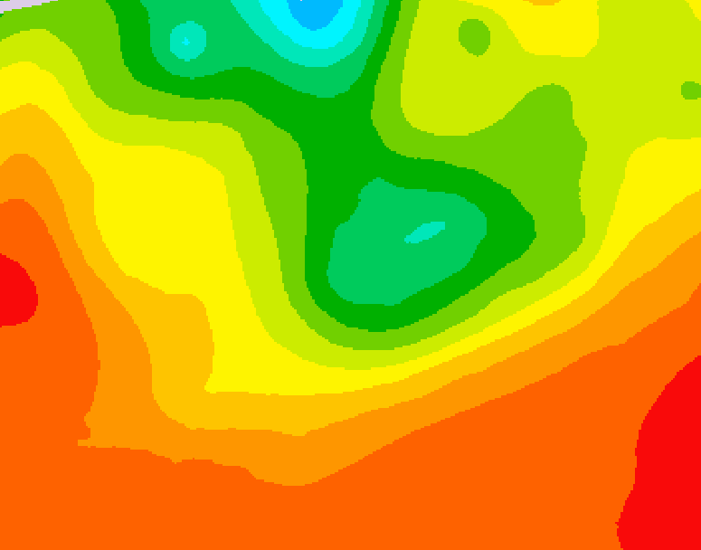 GDPS 500 millibar geopotential height 024 hour forecast chart for Canada based on 2025/07/15 0000Z data