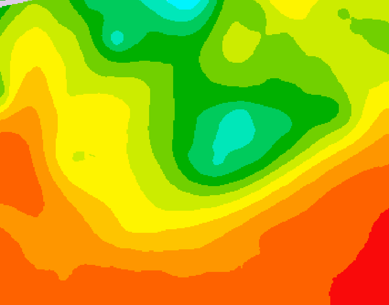 GDPS 500 millibar geopotential height 024 hour forecast chart for Canada based on 2025/07/15 1200Z data