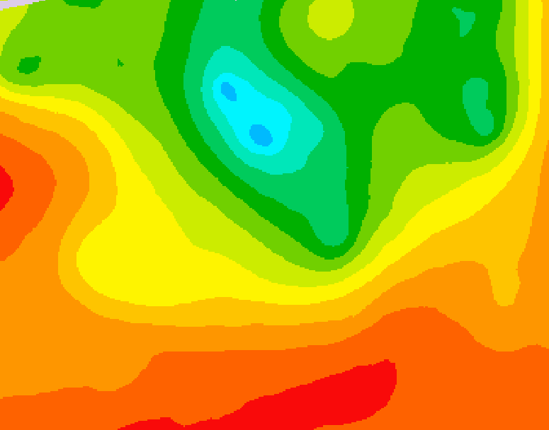 GDPS 500 millibar geopotential height 222 hour forecast chart for Canada based on 2025/07/15 1200Z data