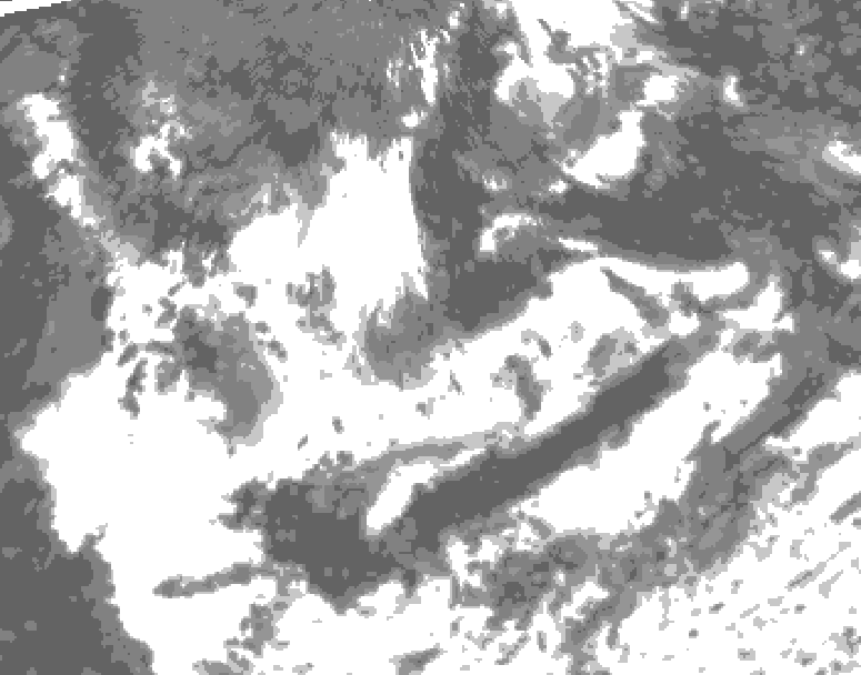 GDPS total cloud 036 hour forecast chart for Canada based on 2025/07/15 0000Z data