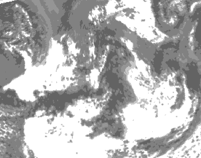 GDPS total cloud 186 hour forecast chart for Canada based on 2025/07/15 0000Z data
