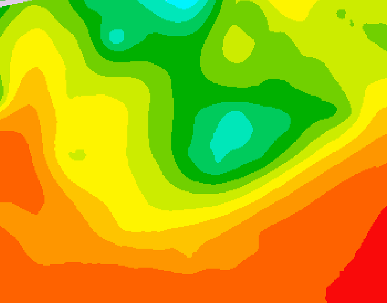 GDPS 500 millibar geopotential height 012 hour forecast chart for Canada based on 2025/07/16 0000Z data