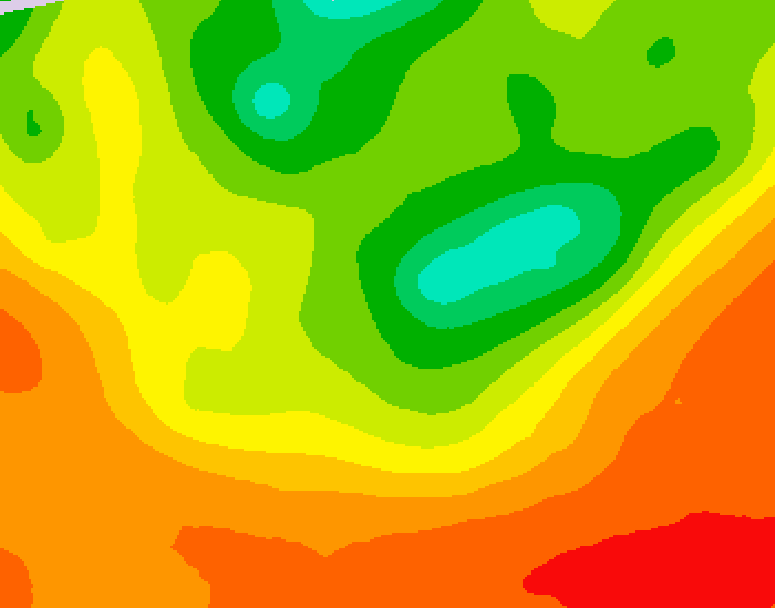 GDPS 500 millibar geopotential height 024 hour forecast chart for Canada based on 2025/07/16 1200Z data