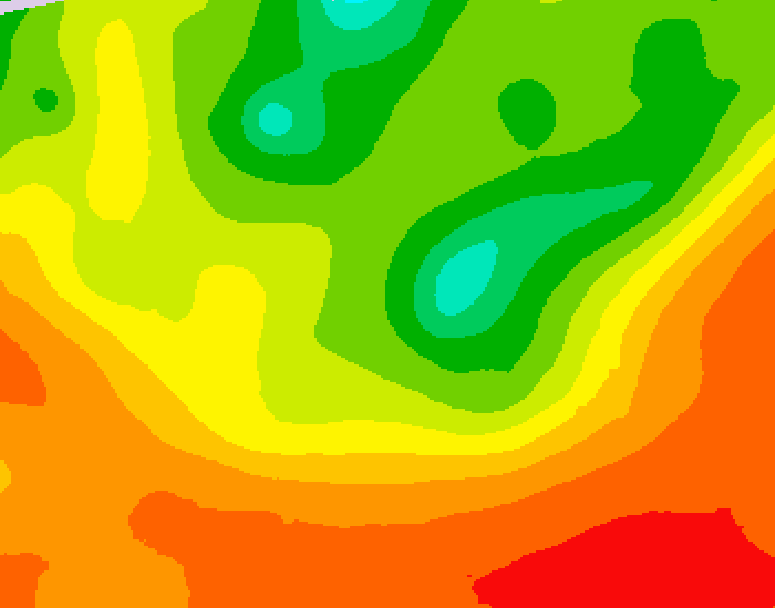 GDPS 500 millibar geopotential height 036 hour forecast chart for Canada based on 2025/07/16 1200Z data