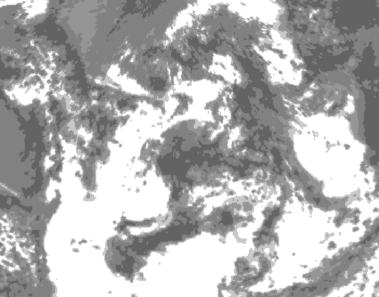 GDPS total cloud 186 hour forecast chart for Canada based on 2025/07/16 0000Z data