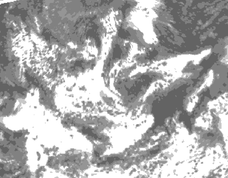GDPS total cloud 036 hour forecast chart for Canada based on 2025/07/16 1200Z data