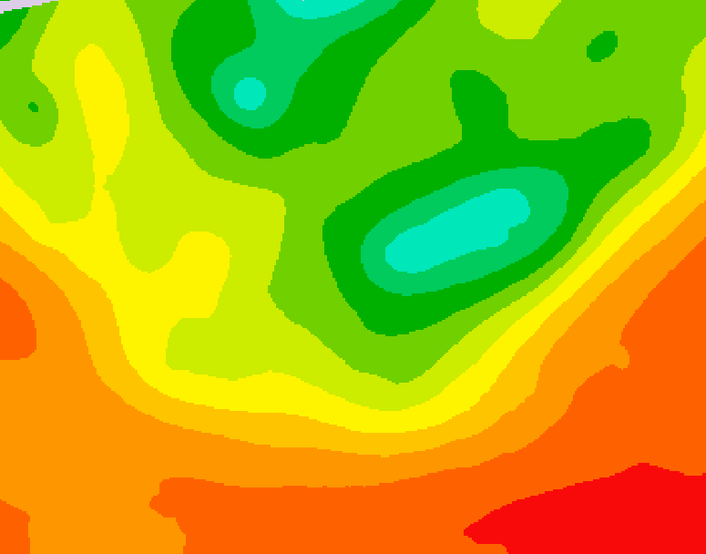 GDPS 500 millibar geopotential height 012 hour forecast chart for Canada based on 2025/07/17 0000Z data