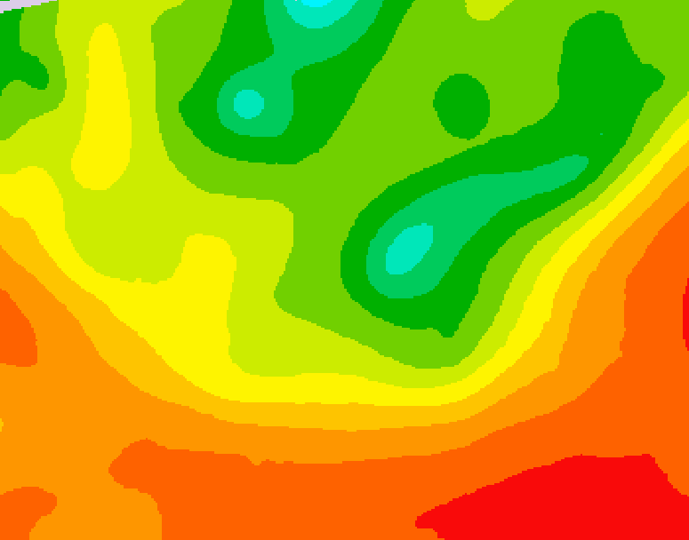 GDPS 500 millibar geopotential height 024 hour forecast chart for Canada based on 2025/07/17 0000Z data