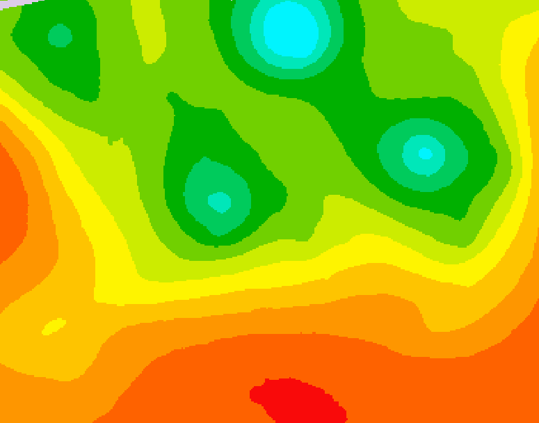 GDPS 500 millibar geopotential height 138 hour forecast chart for Canada based on 2025/07/17 0000Z data