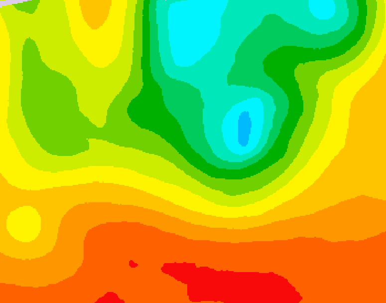 GDPS 500 millibar geopotential height 198 hour forecast chart for Canada based on 2025/07/17 1200Z data